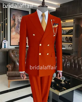 Свадебный мужской костюм (куртка + брюки) Комплект одежды из 2 предметов New Fashion 2023 Пик Лацкан Ежедневный костюм Homme
