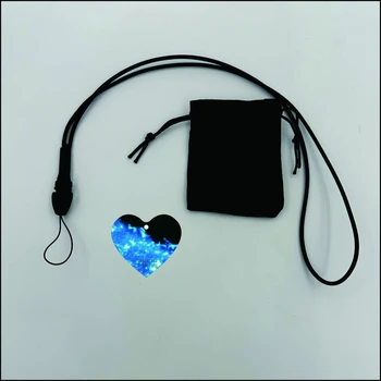 Терагерцовая энергетическая карта AIBAOTON, черная подвеска в форме сердца с силиконовой ионной цепью
