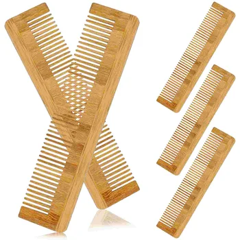 Утолщенные деревянные расчески Бамбуковая антистатическая расческа для волос для женщин и мужчин Толстые волнистые прямые волосы Парикмахерское искусство Инструмент для укладки волос