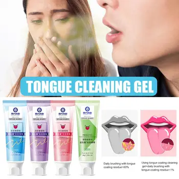  Фруктовый очиститель языка Покрытие Гель для чистки рта для аромата, освежения дыхания и удаления шерсти языка Z2E4