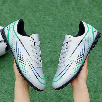  Футбольная обувь большого размера 35-47 TF / FG Популярные модели футбольной спортивной обуви Противоскользящая износостойкая взрослая детская футбольная обувь