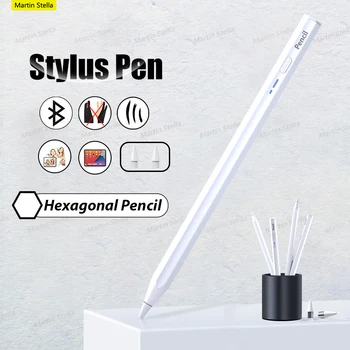 Шестиугольный карандаш, похожий на стилус для iPad Air 5 4 3 9 10 поколения Mini 6 5 Apple Pencil 2/1 Pro 11 12.9 10/9/8/7/6 2018-2022