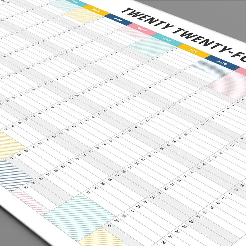 2024 Настенный календарь Сухое стирание настенных календарей Годовой календарь и планировщик года для организации работы и жизни друзей семьи