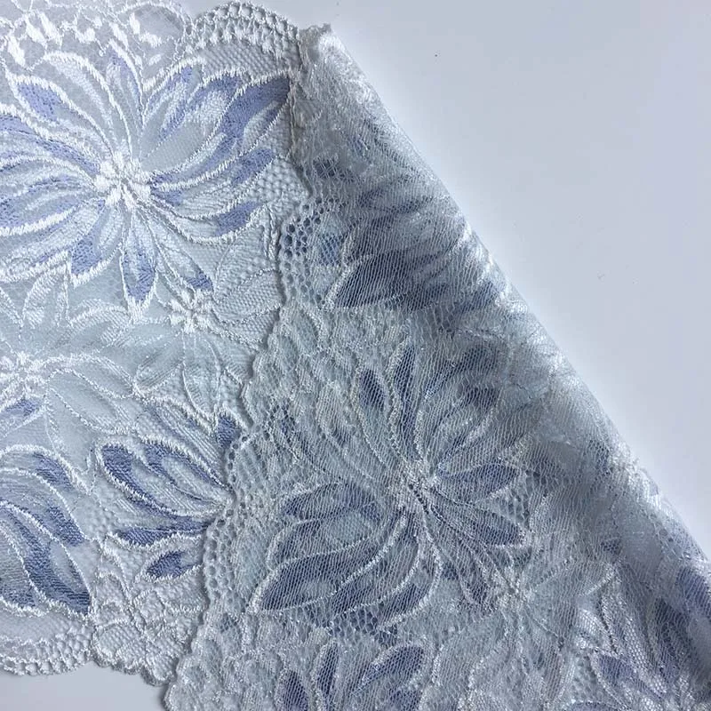 2Yards Синяя эластичная эластичная кружевная отделка для одежды Аксессуар Платье Шитье Аппликация Костюм Кружева Ткань