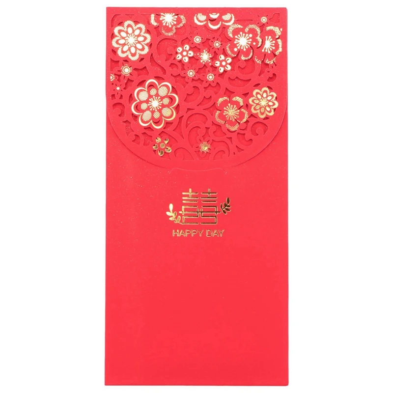 30 шт. Китайские красные конверты Счастливые деньги Конверты Свадебный красный пакет для новогодней свадьбы (7X3,4 дюйма)
