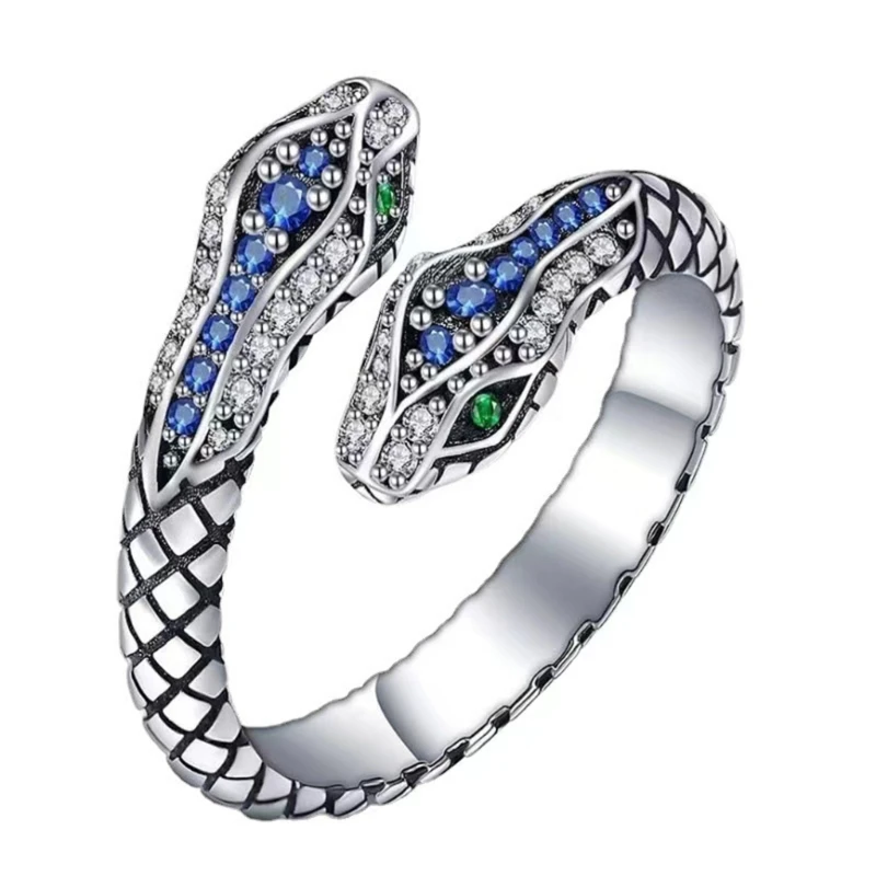 652F Универсальные кольца для укладки Винтажные кольца для пальцев змеи Модные регулируемые открытые кольца Съемные нерегулярные кольца Ювелирные изделия