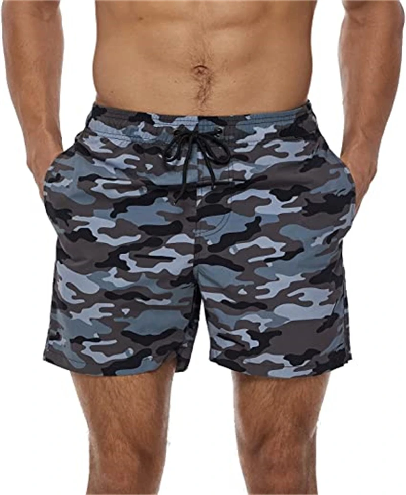 Мужчины Летние купальники Пляжные шорты для мужчин Мужские плавки с цифровой печатью Быстросохнущие шорты для серфинга Пляжная одежда
