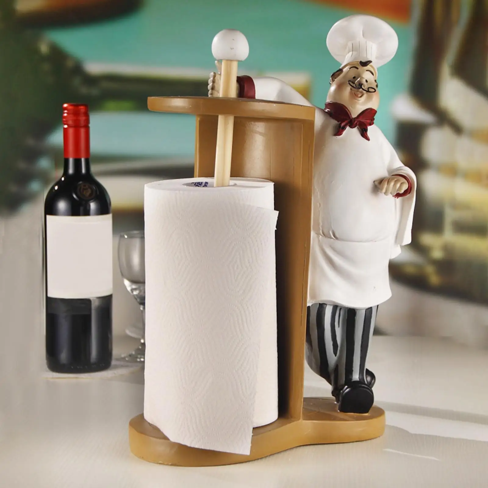  Настольный шеф-повар Рулон бумаги Держатель Вертикальный Кухонный Бумажный Полотенец Подставка Бытовой