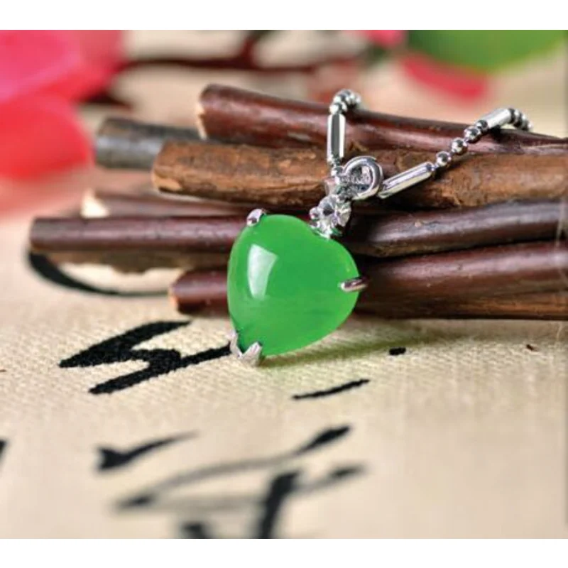 Натуральный Нефрит Кулон Бабушка Зеленая Капля Воды Малайский Нефрит Кулон Ожерелье Подарочная Цепочка
