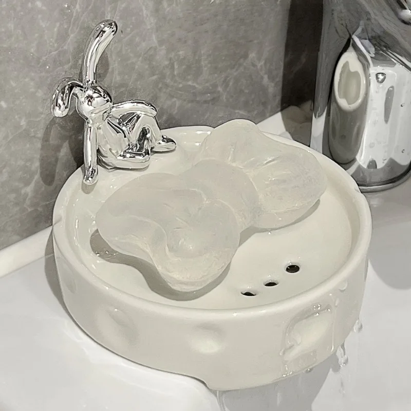 Роскошная мыльница для ванной комнаты Бытовая высококачественная стойка для хранения мыла Неперфорированная настенная дренажная стойка для ванной комнаты