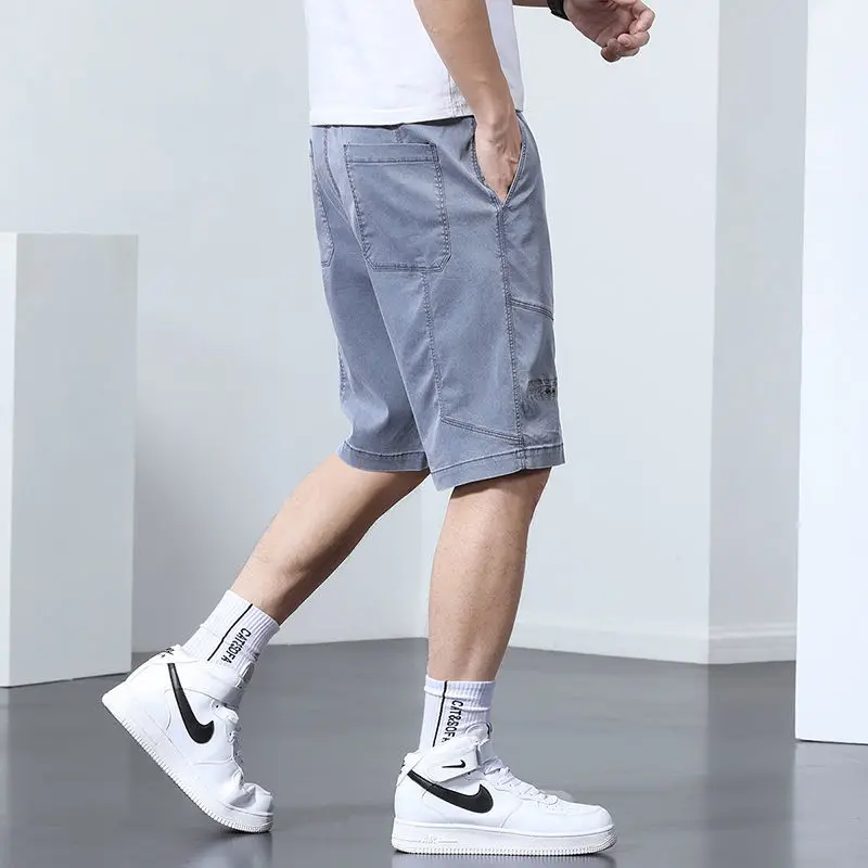плиссированные шорты мужские летние шорты корейские модные повседневные шорты рабочая одежда одежда дышащий комфорт приталенный крой бермудские острова 2023 W88