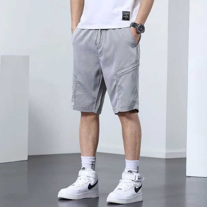 плиссированные шорты мужские летние шорты корейские модные повседневные шорты рабочая одежда одежда дышащий комфорт приталенный крой бермудские острова 2023 W88